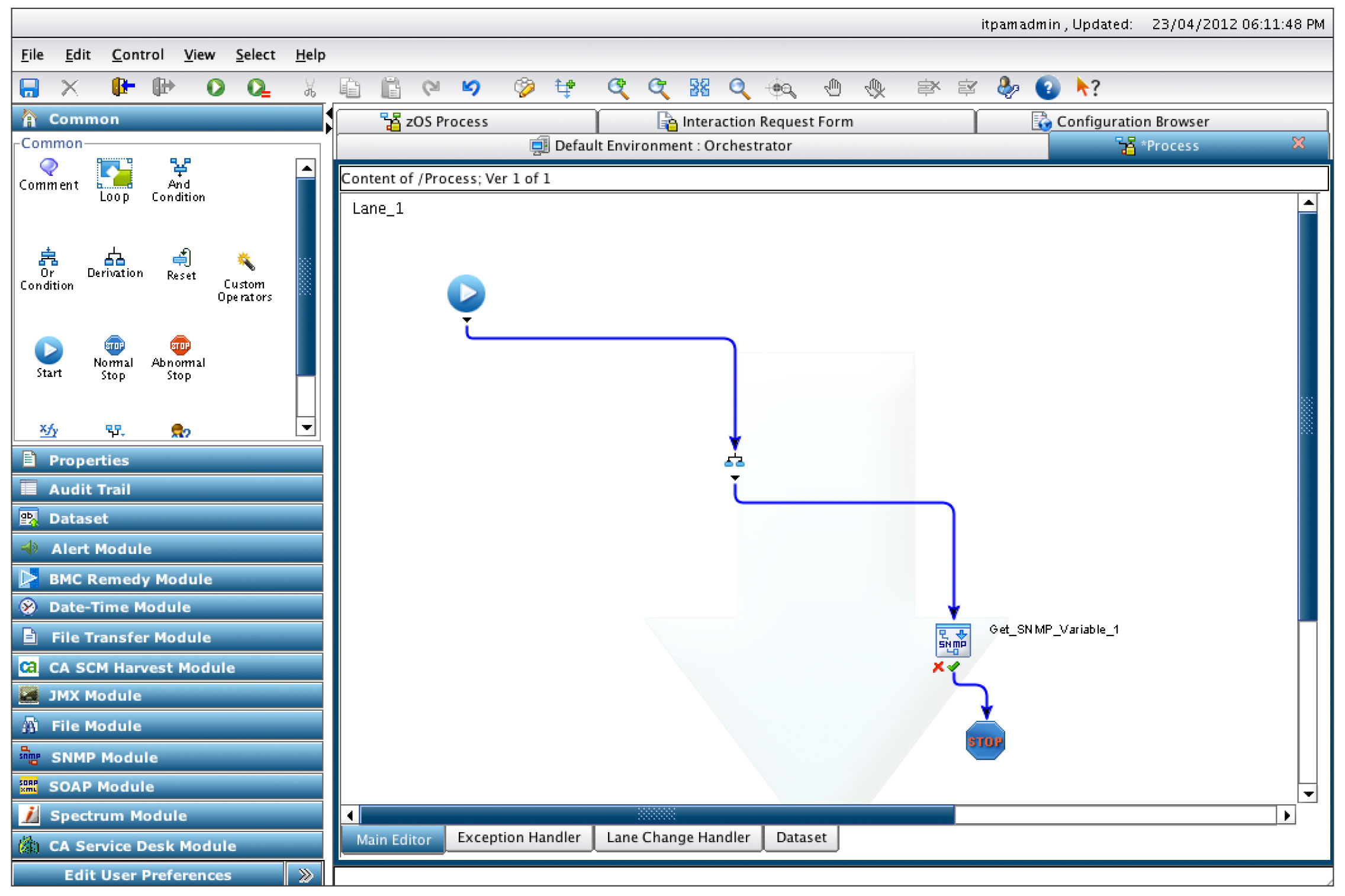 CA Process Automation Designer - Before